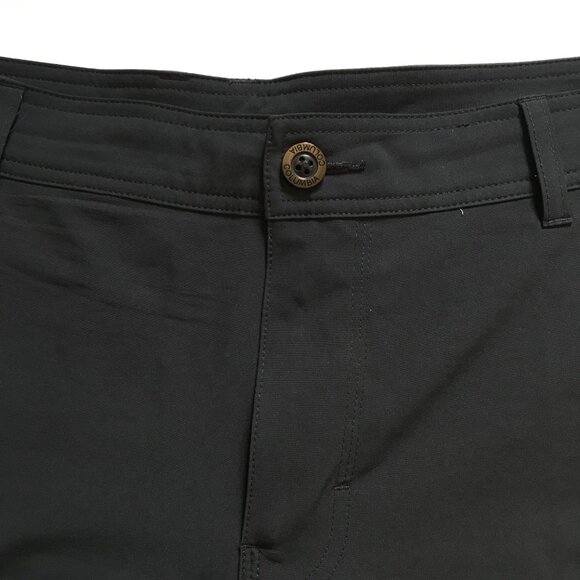 Columbia Regular Fit Flat Front Hybrid Shorts Mens 38 Black 10" Inseam Polyester - Picture 3 of 9